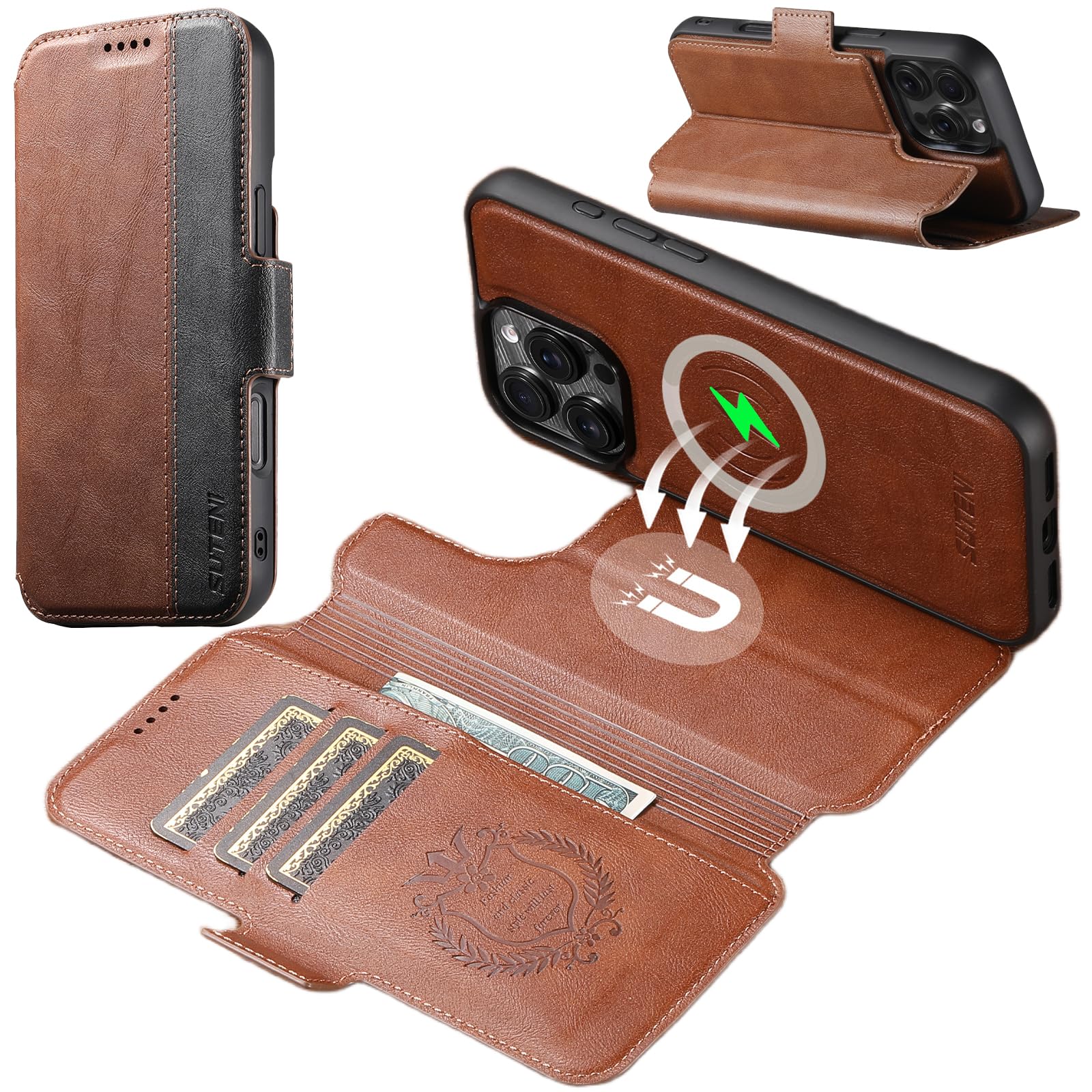 Amazon.co.jp: JCGOOD iPhone 16 Pro Max ケース 手帳型 分離式 2in1